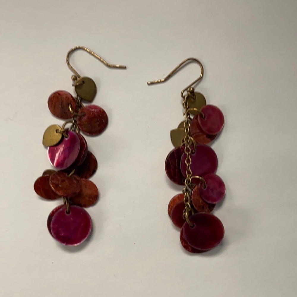 Pink dangle earrings